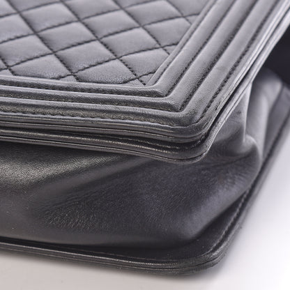 Chanel Lambskin Quilted New Medium Boy Flap Black 10 of 10
