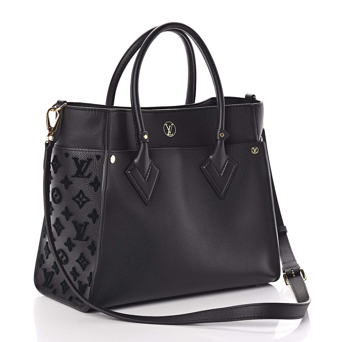 Calfskin Monogram Tufting On My Side Black