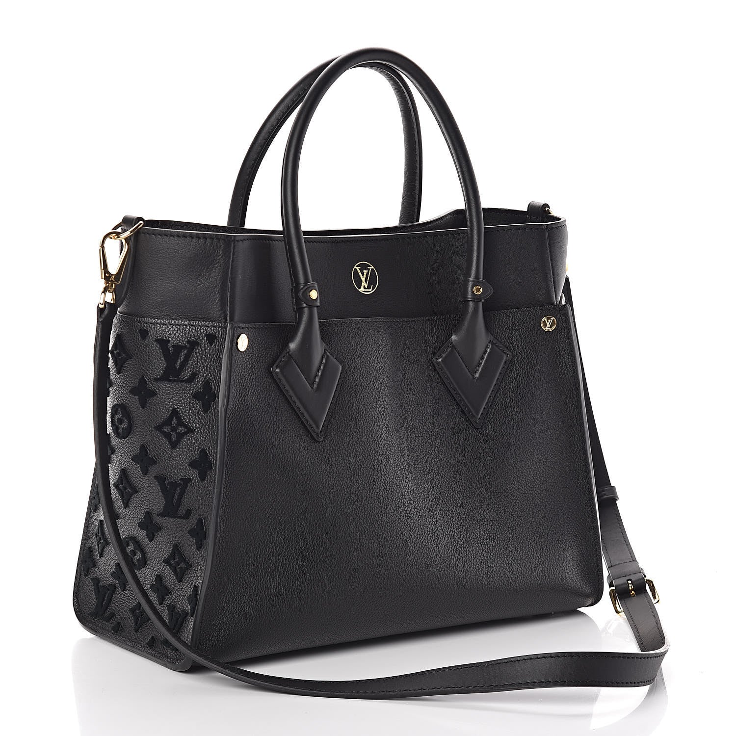 Louis Vuitton Calfskin Monogram Tufting On My Side Black 3 of 8