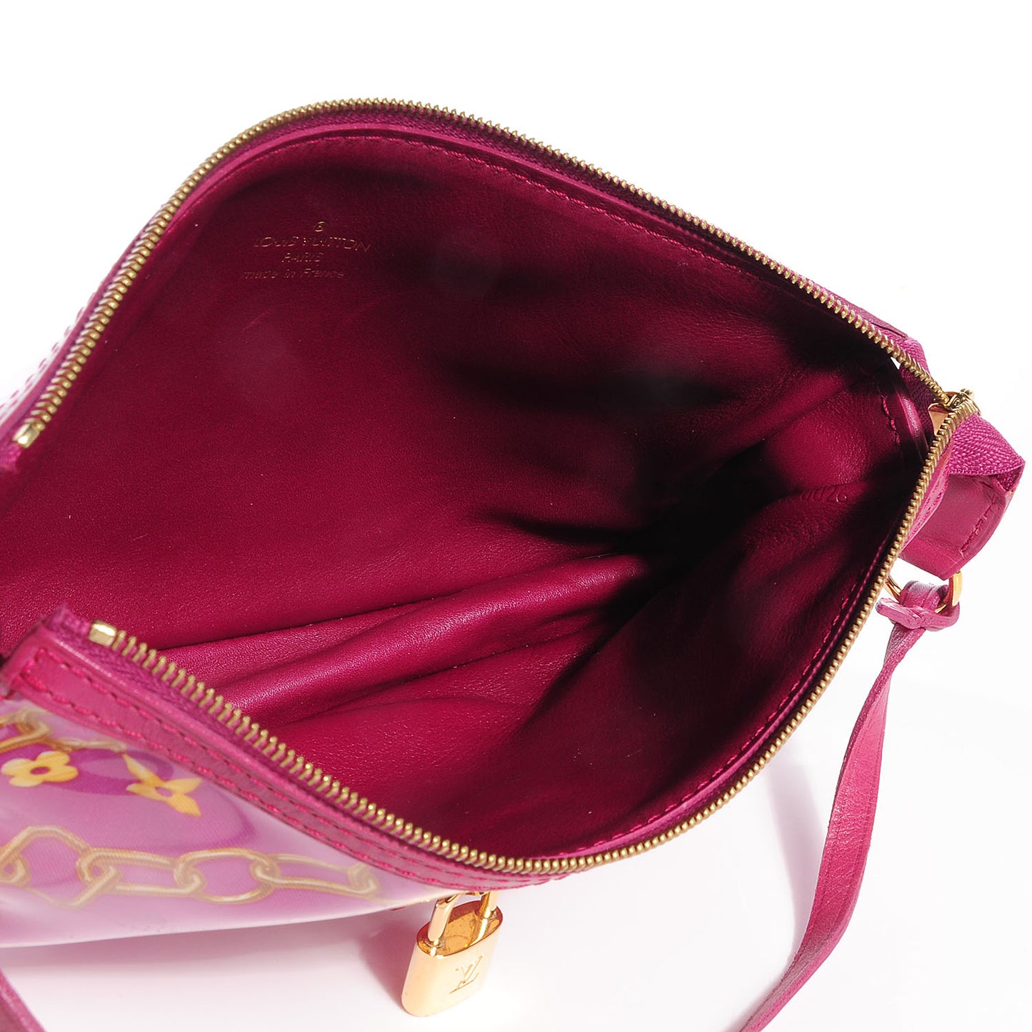 Monogram Charms Pochette Accessories Fuchsia