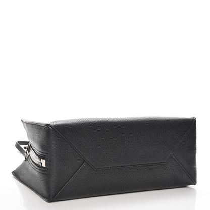 Balenciaga Grained Calfskin Plate Hardware Papier A6 Zip Around Tote Black 5 of 7