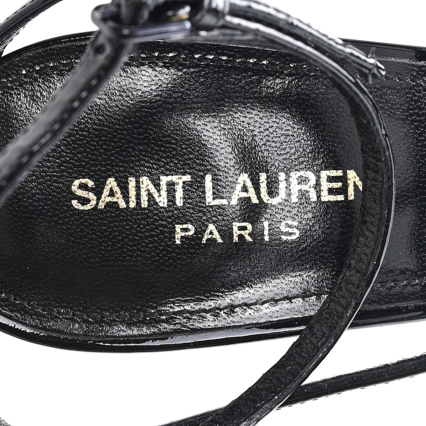 Patent Cassandra 100 Ankle Strap Sandals 40 Black