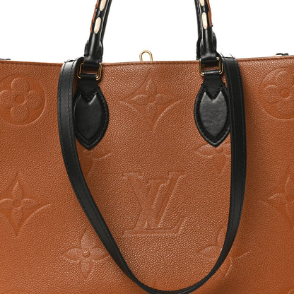 Louis Vuitton Empreinte Monogram Giant Wild At Heart Onthego MM Caramel 7 of 9