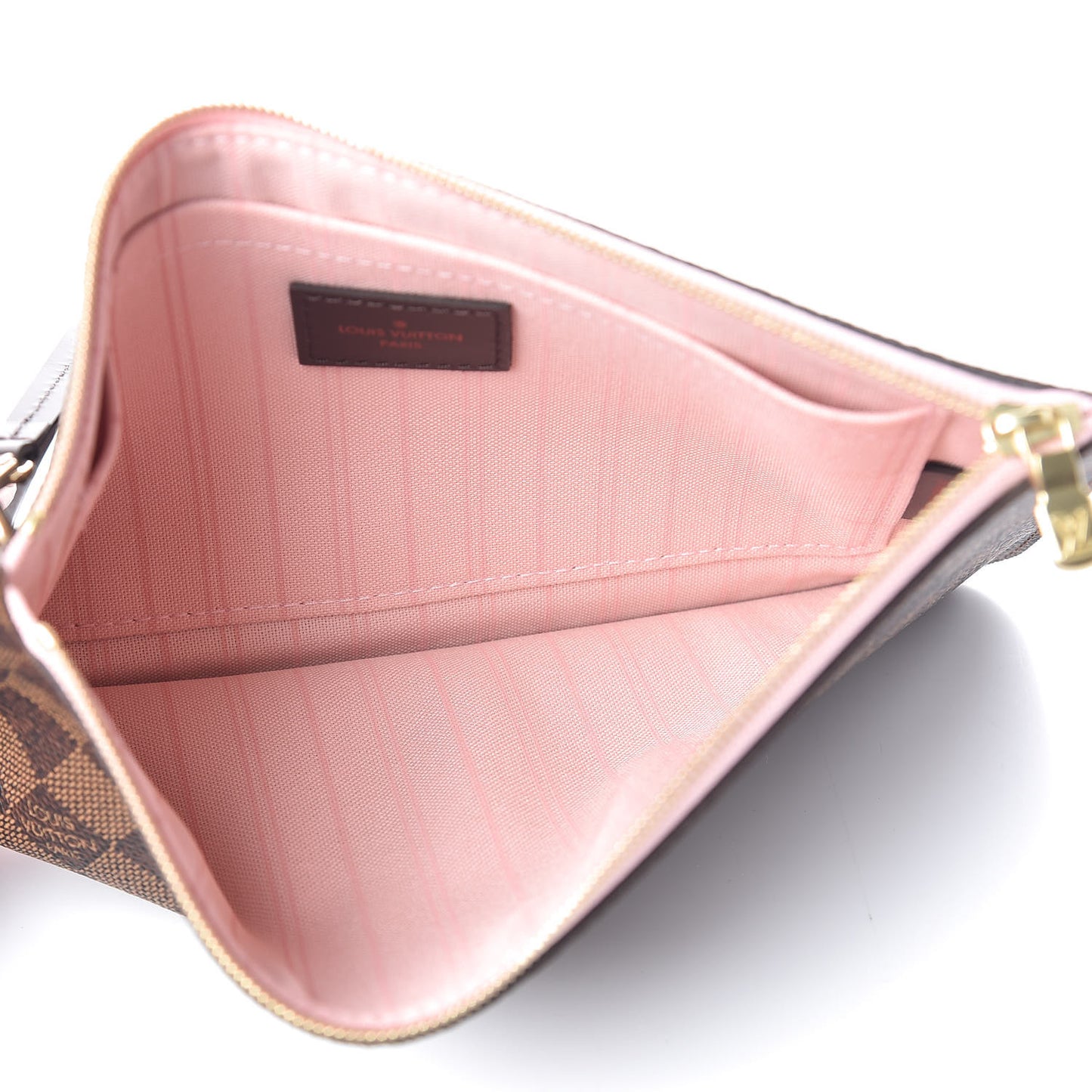 Damier Ebene Neverfull MM GM Pochette Rose Ballerine