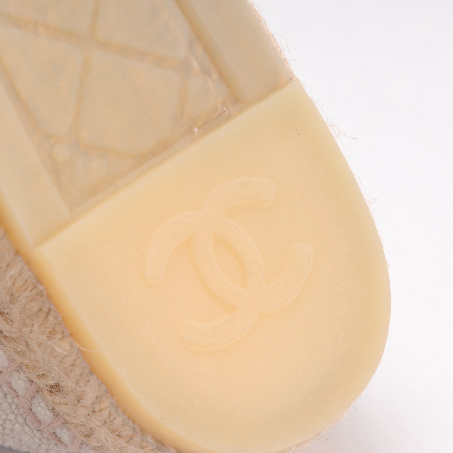 Chanel Linen CC Espadrilles 38 Beige Black 6 of 9