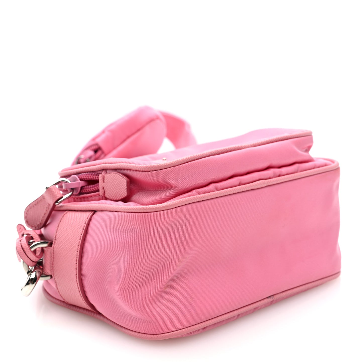 Tessuto Nylon Saffiano Brique Crossbody Bag Re-Edition 2005 Begonia