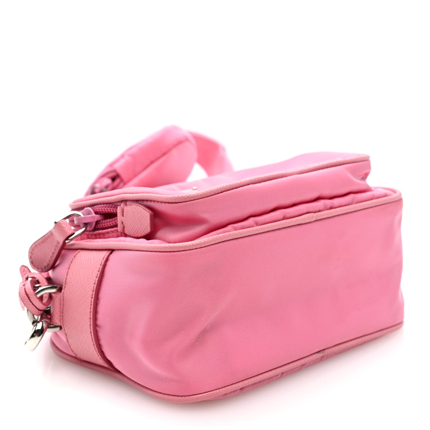 Prada Tessuto Nylon Saffiano Brique Crossbody Bag Re-Edition 2005 Begonia 4 of 9