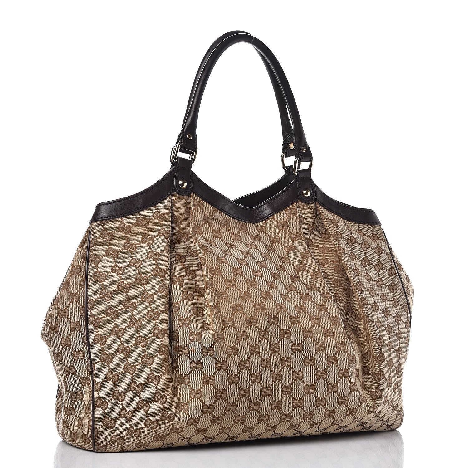 Gucci Monogram Large Sukey Tote Dark Brown 4 of 15