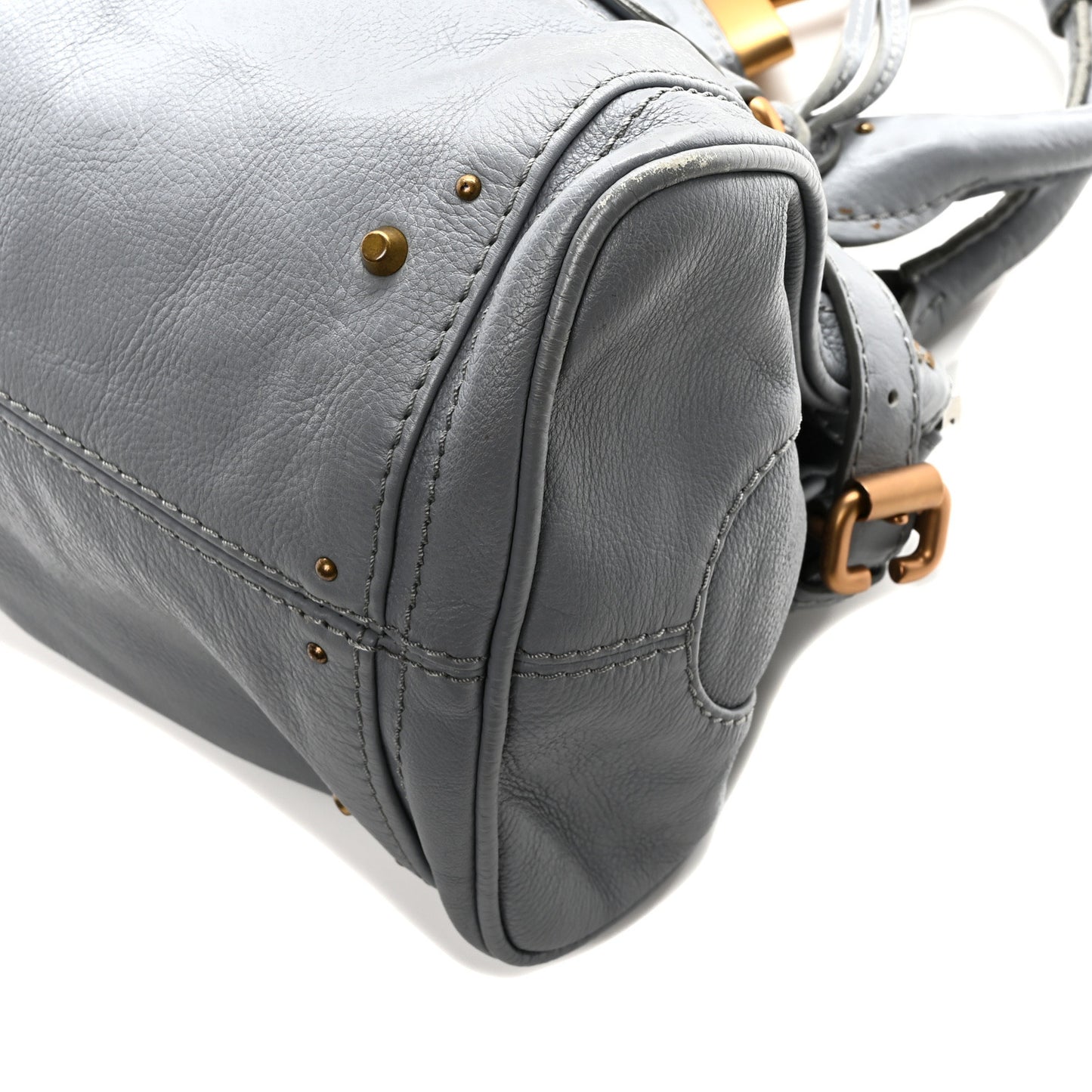 Calfskin Medium Paddington Satchel Gray