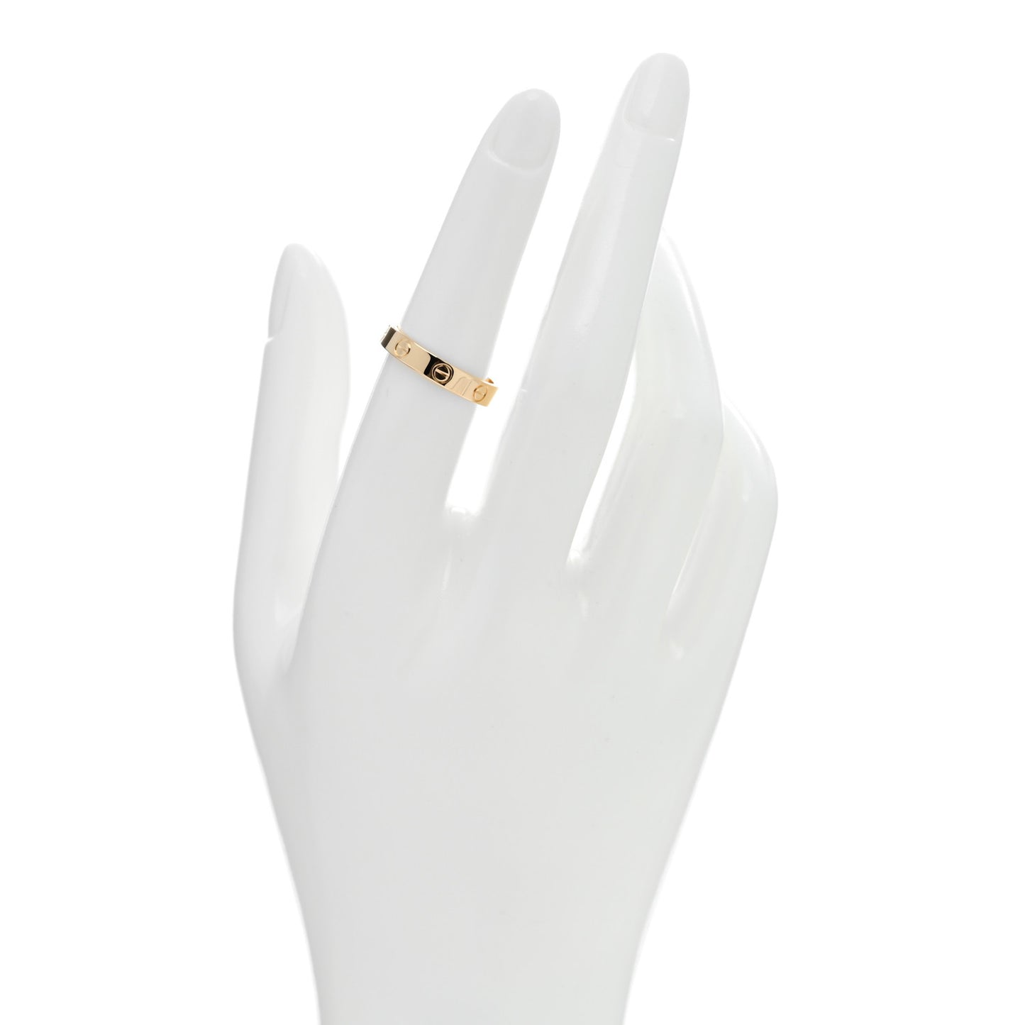 18K Yellow Gold 3.5mm LOVE Wedding Band Ring 53/6.5