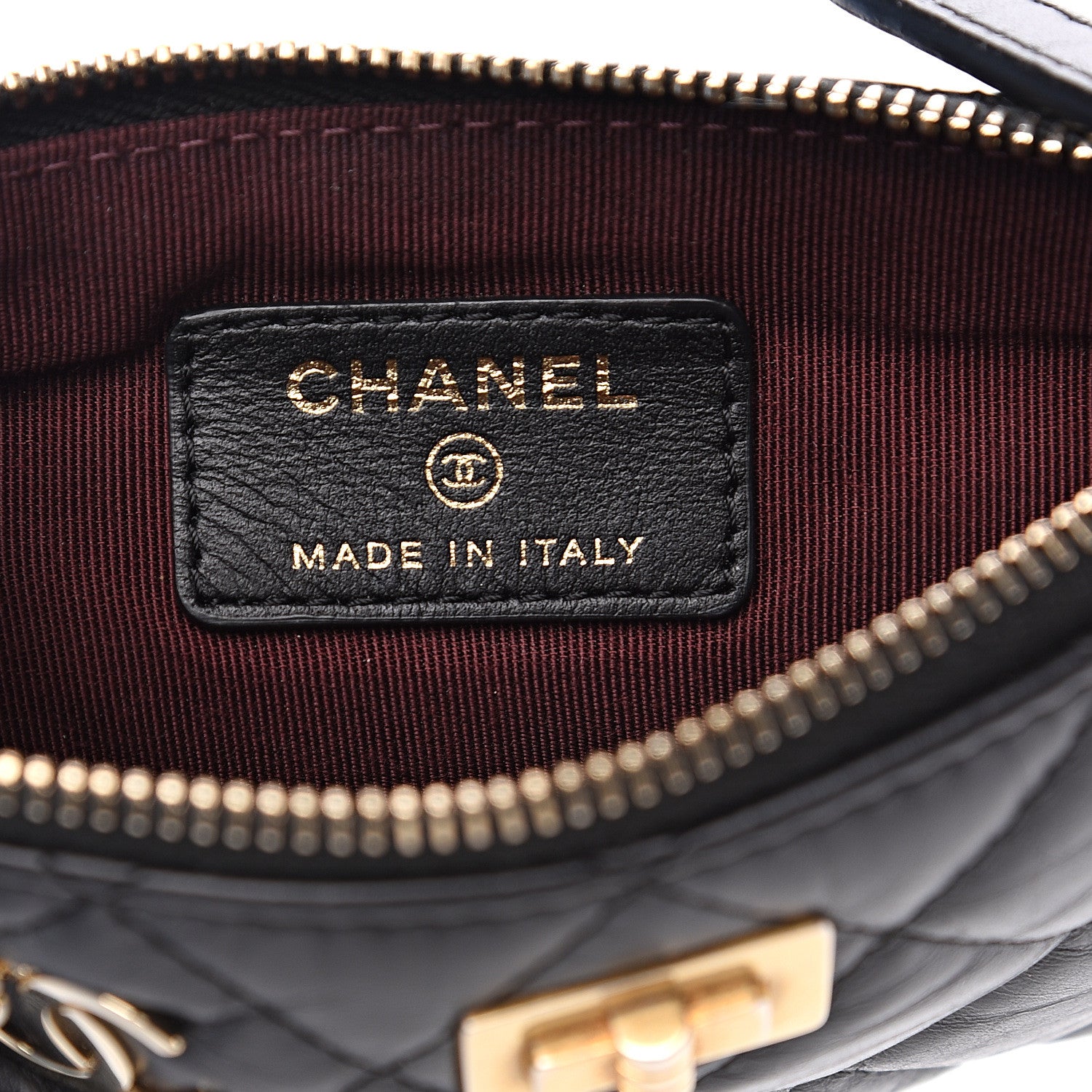 Chanel Aged Calfskin Charm Quilted Small Reissue Cosmetic Case Black 5 of 7