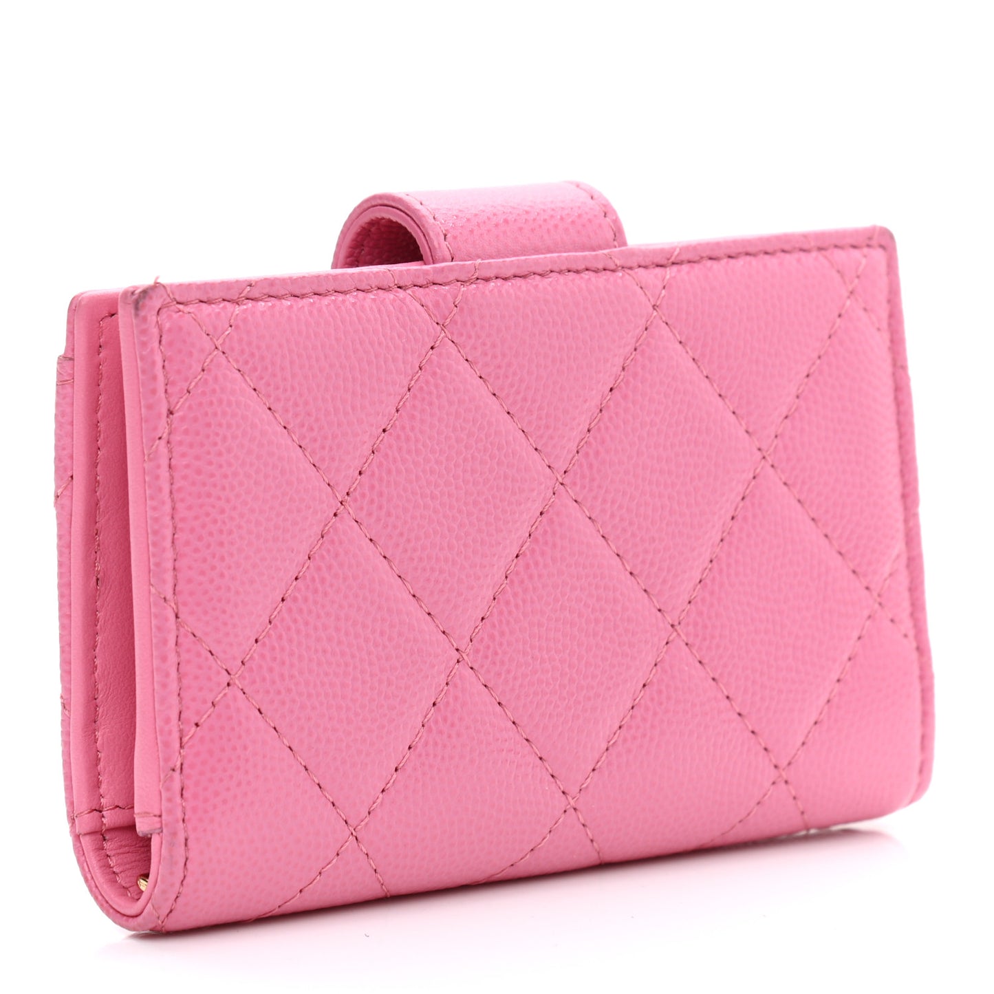 Caviar Quilted Small Classic Wallet Pink