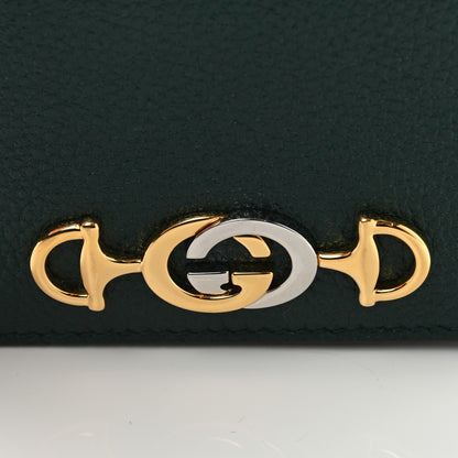Gucci Grainy Calfskin Zumi Chain Card Case Wallet Vintage Green 8 of 8