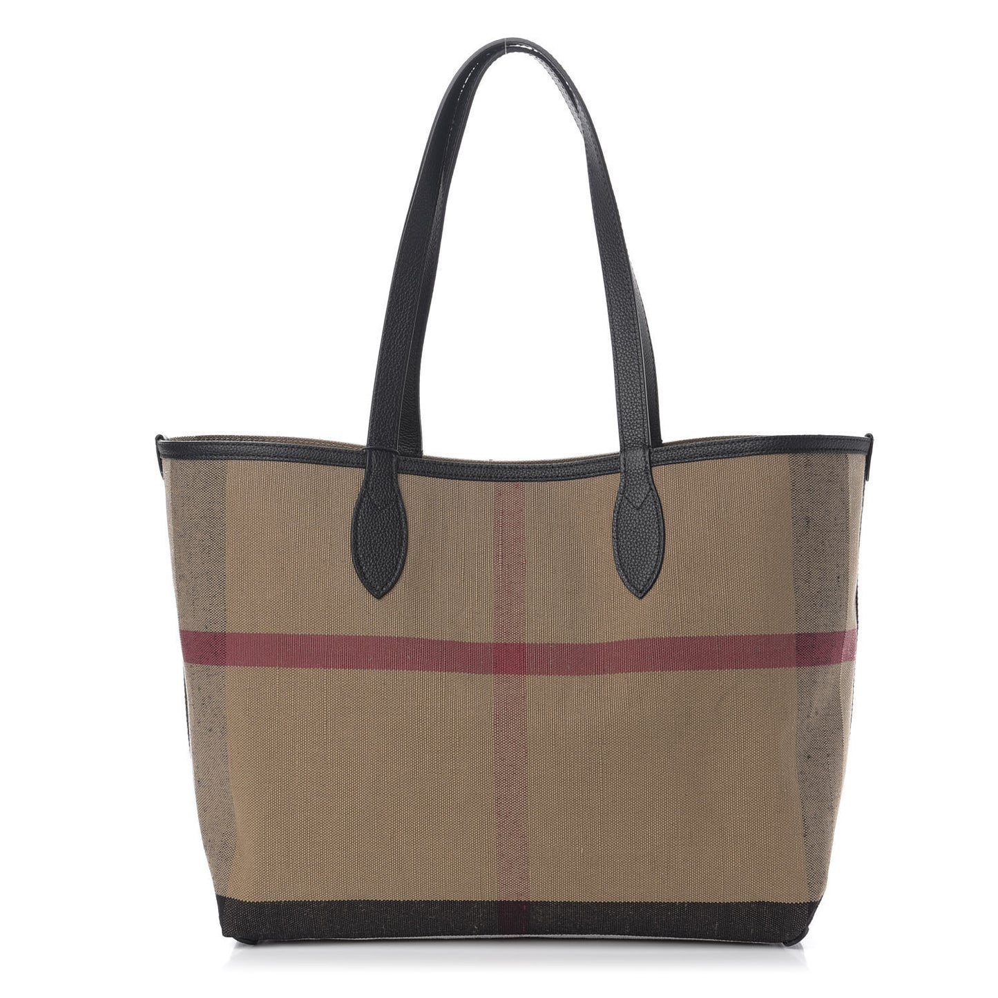 Coated Canvas Mega Check Medium Doodle Tote Black