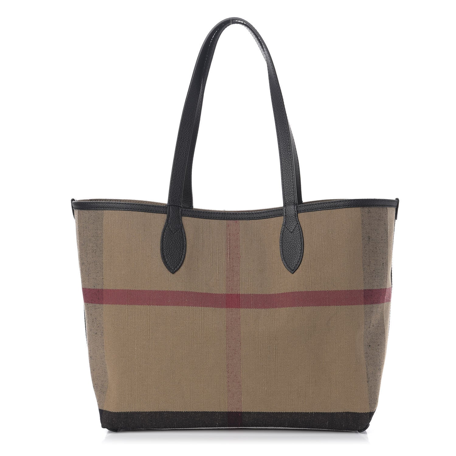 Burberry Coated Canvas Mega Check Medium Doodle Tote Black 3 of 15