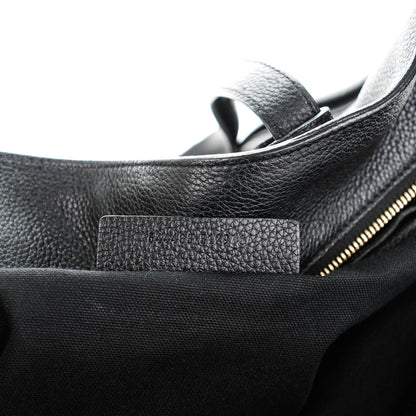 Alexander McQueen Pebbled Calfskin Medium Skull Padlock Zip Around Tote Black 8 of 8