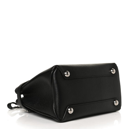 Burberry Grainy Calfskin House Check Baby Banner Tote Black 4 of 11