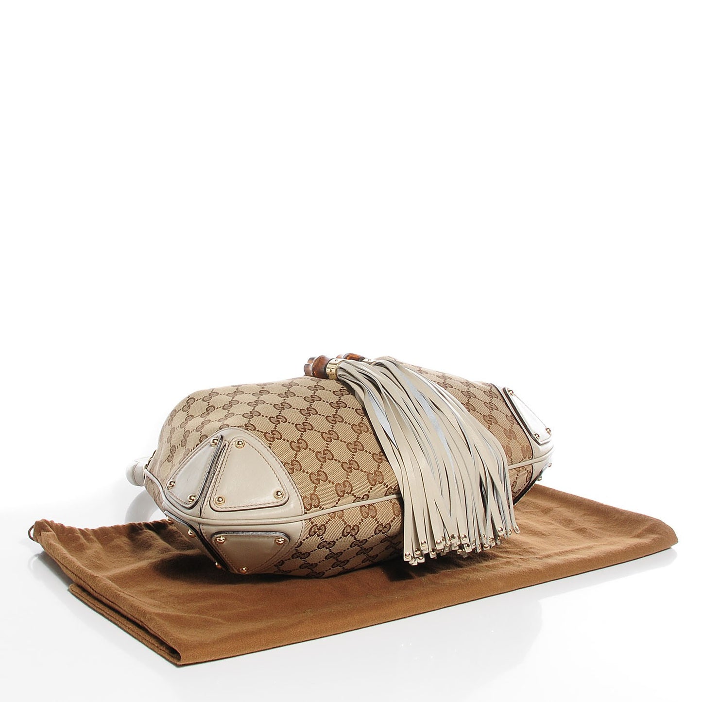 Monogram Medium Indy Top Handle Hobo Off White