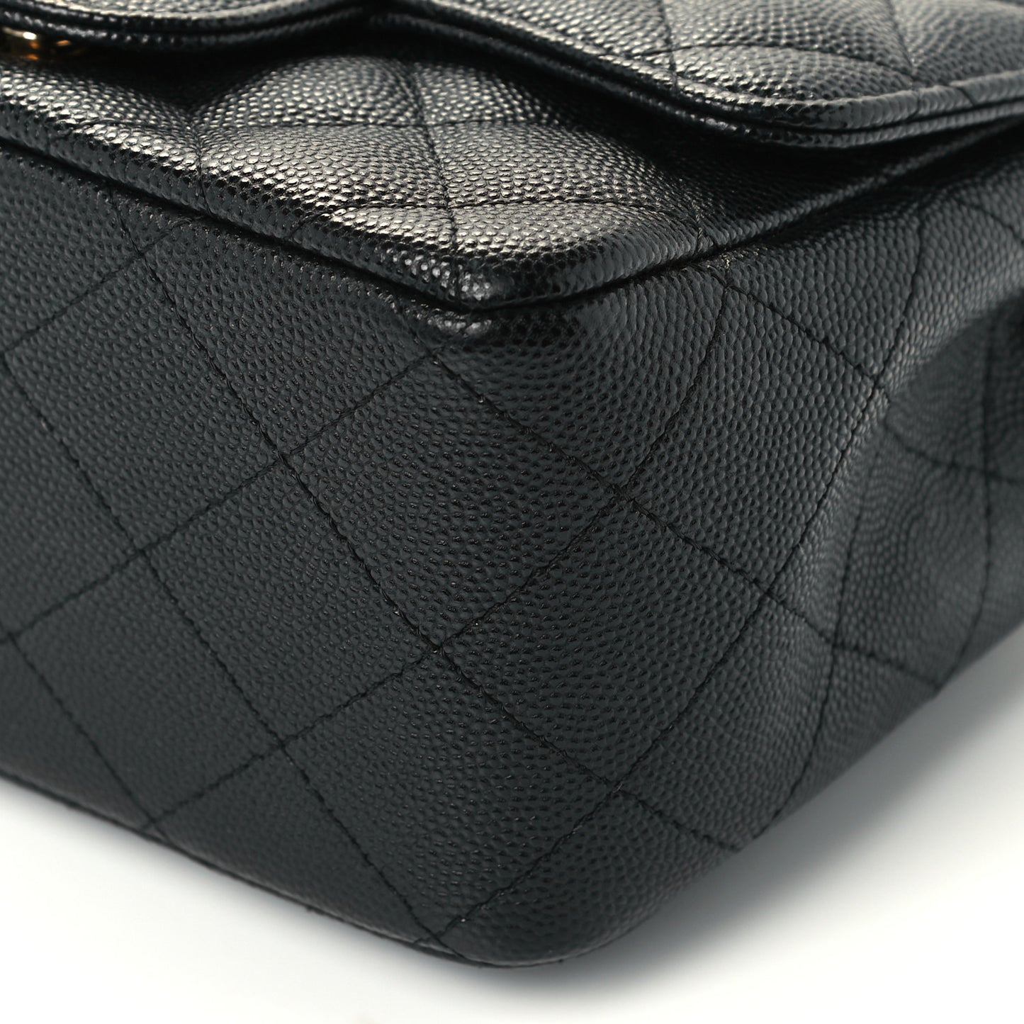 Caviar Quilted Mini Square Flap Black