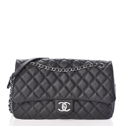 Chanel Caviar Quilted Jumbo Easy Flap Black 1 of 10