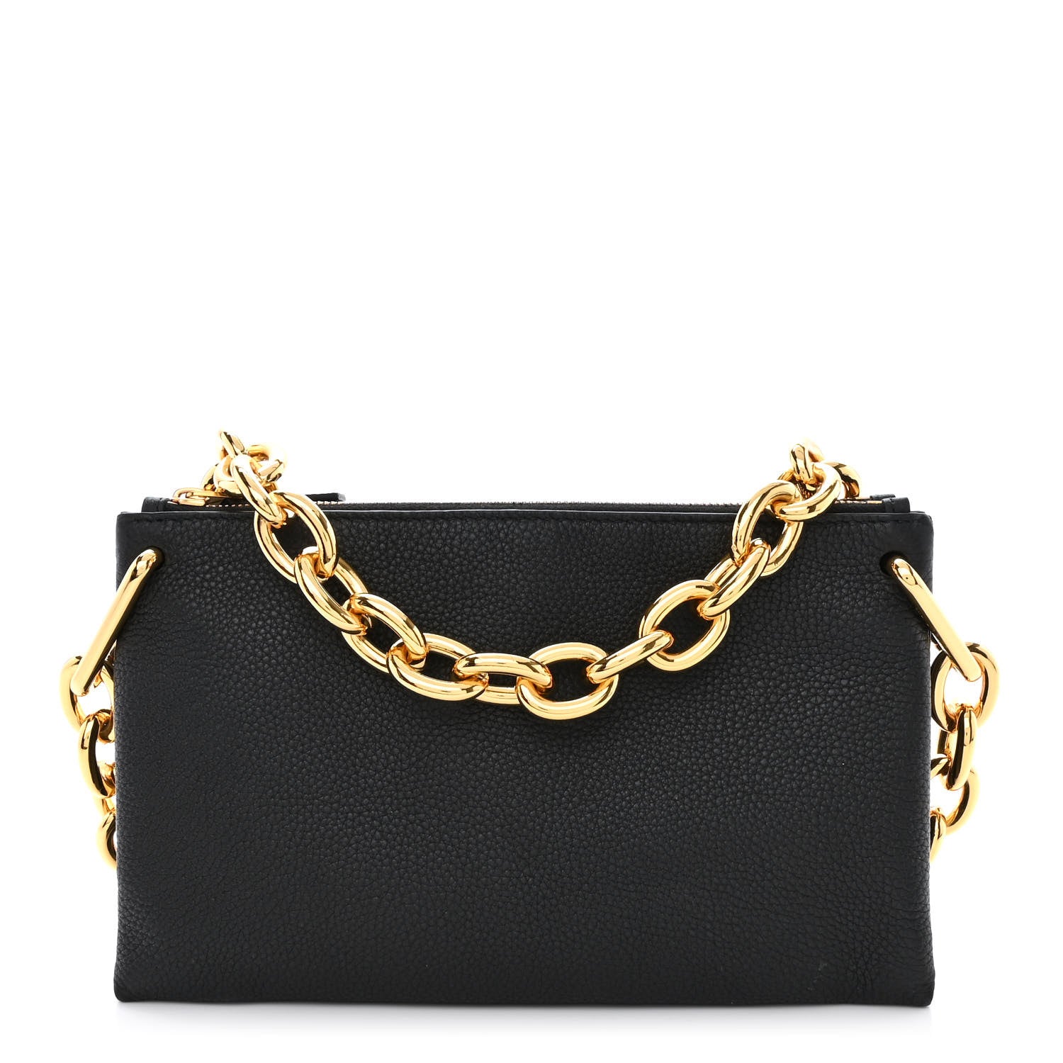 Bottega Veneta Grained Calfskin Saint Germain Chain Crossbody Pouch Black 1 of 12