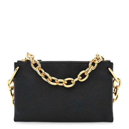 Bottega Veneta Grained Calfskin Saint Germain Chain Crossbody Pouch Black 1 of 12