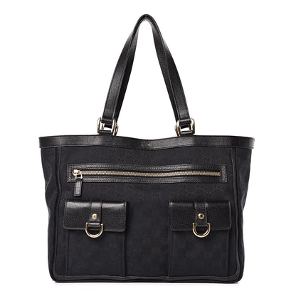 Gucci Monogram Abbey D Ring Tote Black 1 of 13