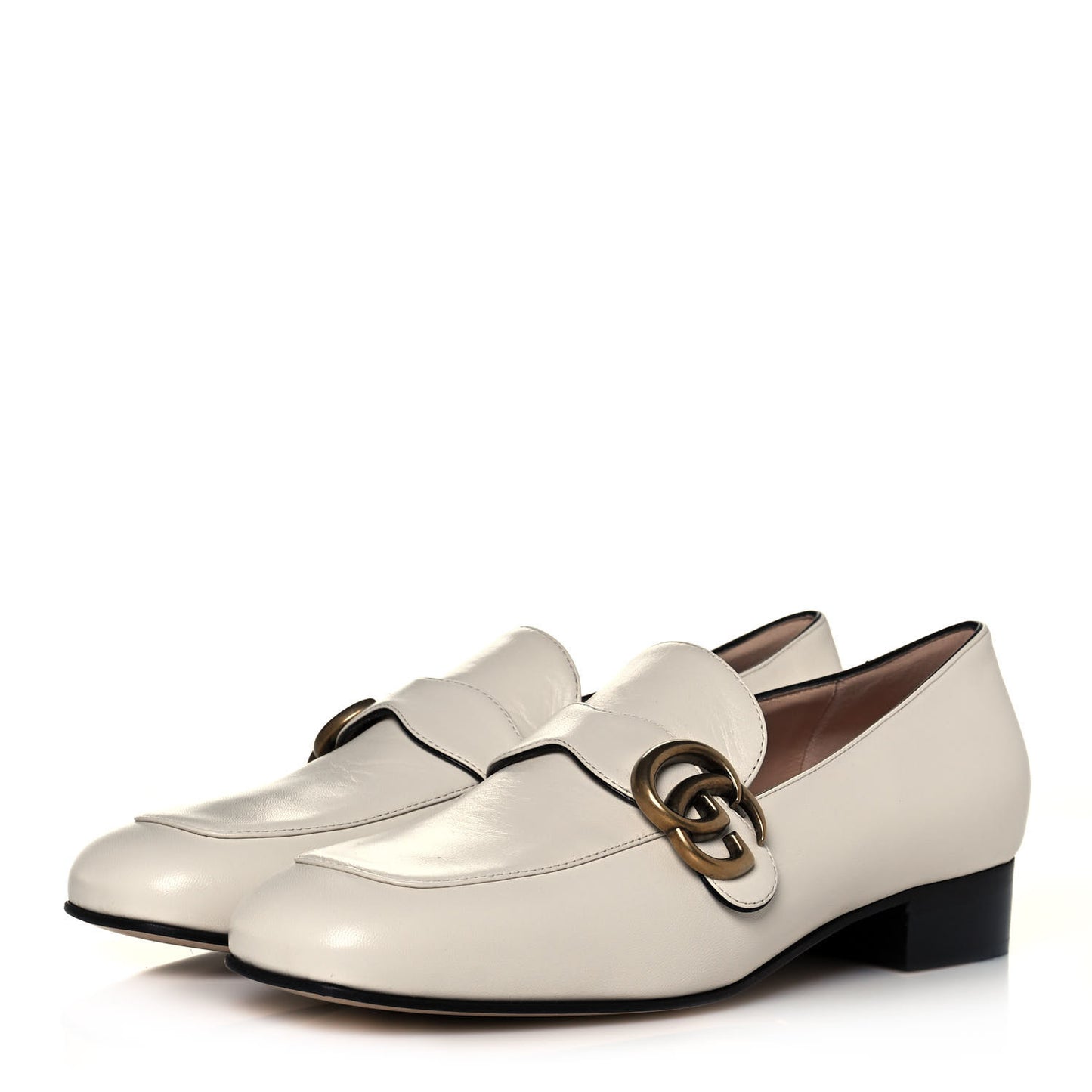 Malaga Kid Womens GG Marmont Loafers 38.5 Mystic White