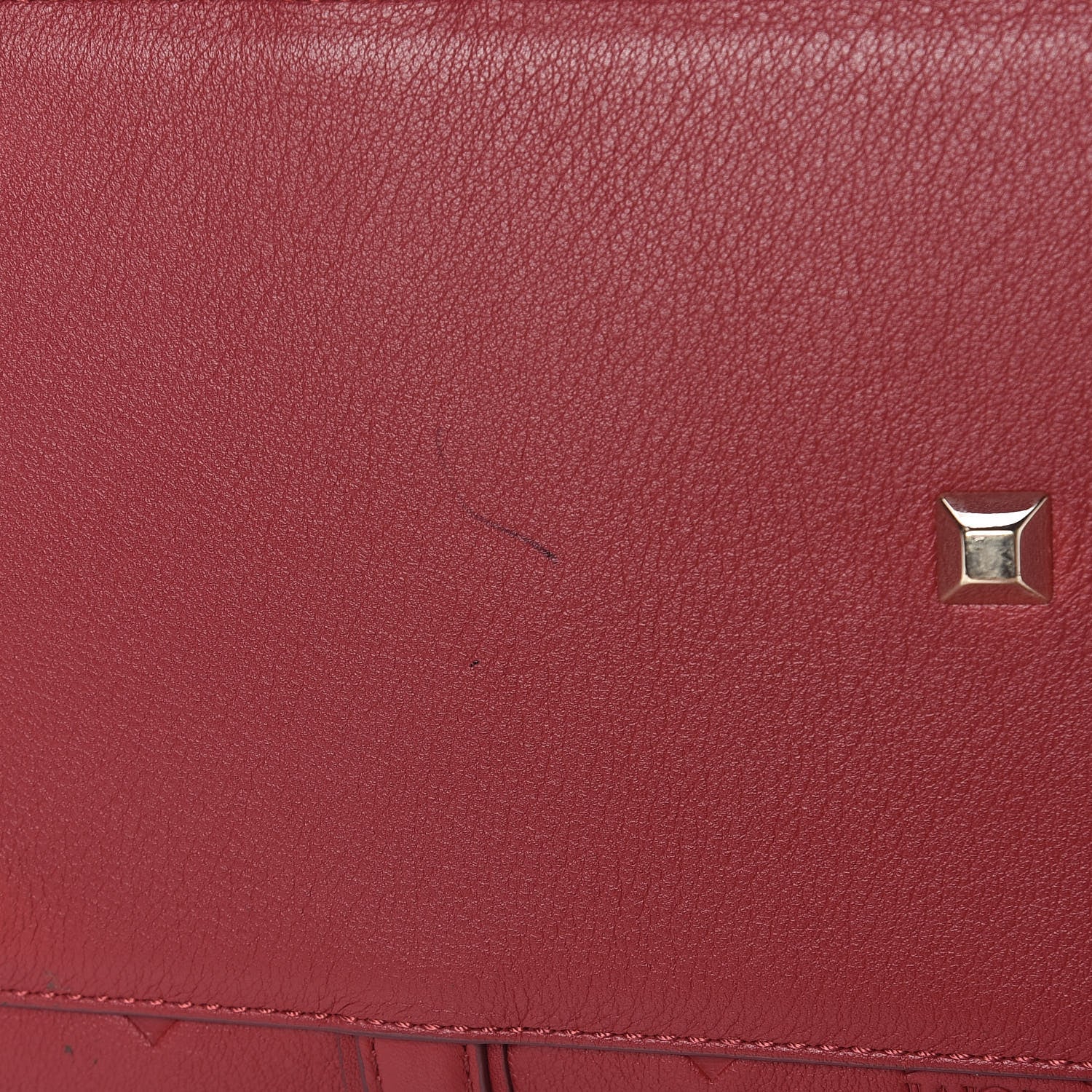 MCM Calfskin Ottomar Monogram Boston Bag Red 12 of 12