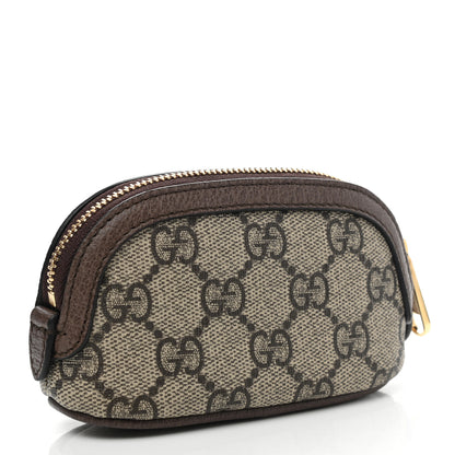 Gucci GG Supreme Monogram Web Ophidia Dome Key Pouch Beige New Acero 3 of 8