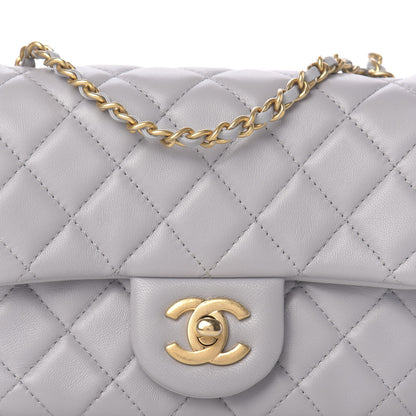 Chanel Lambskin Quilted Mini Pearl Crush Flap Light Grey 10 of 11