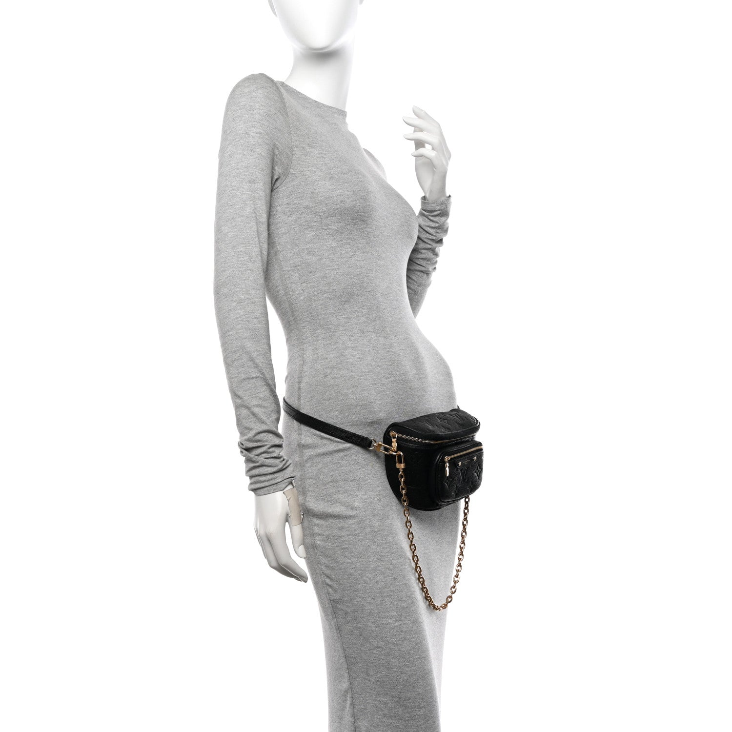 Louis Vuitton Empreinte Mini Bumbag Black 2 of 9