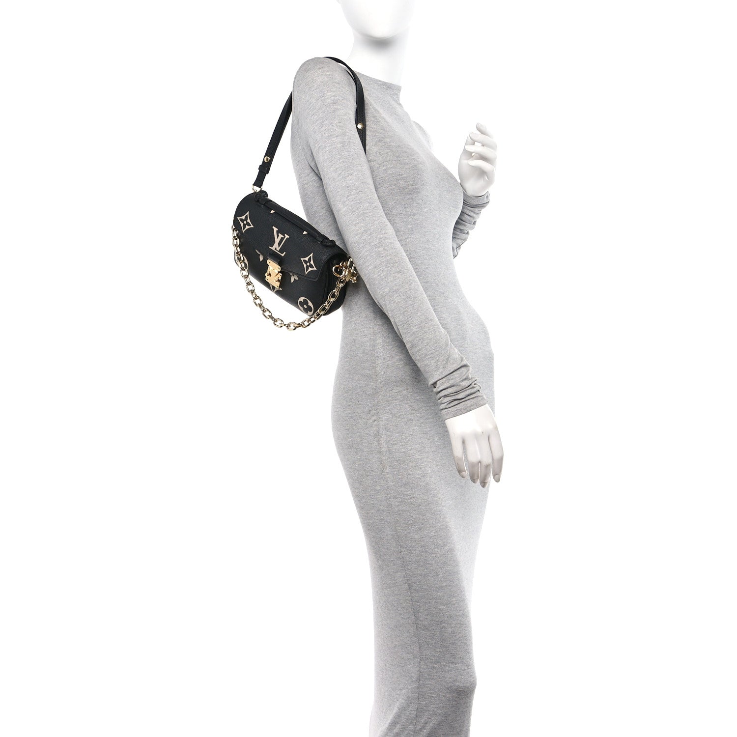 Louis Vuitton Empreinte Monogram Giant Pochette Metis East West Black Beige 2 of 10