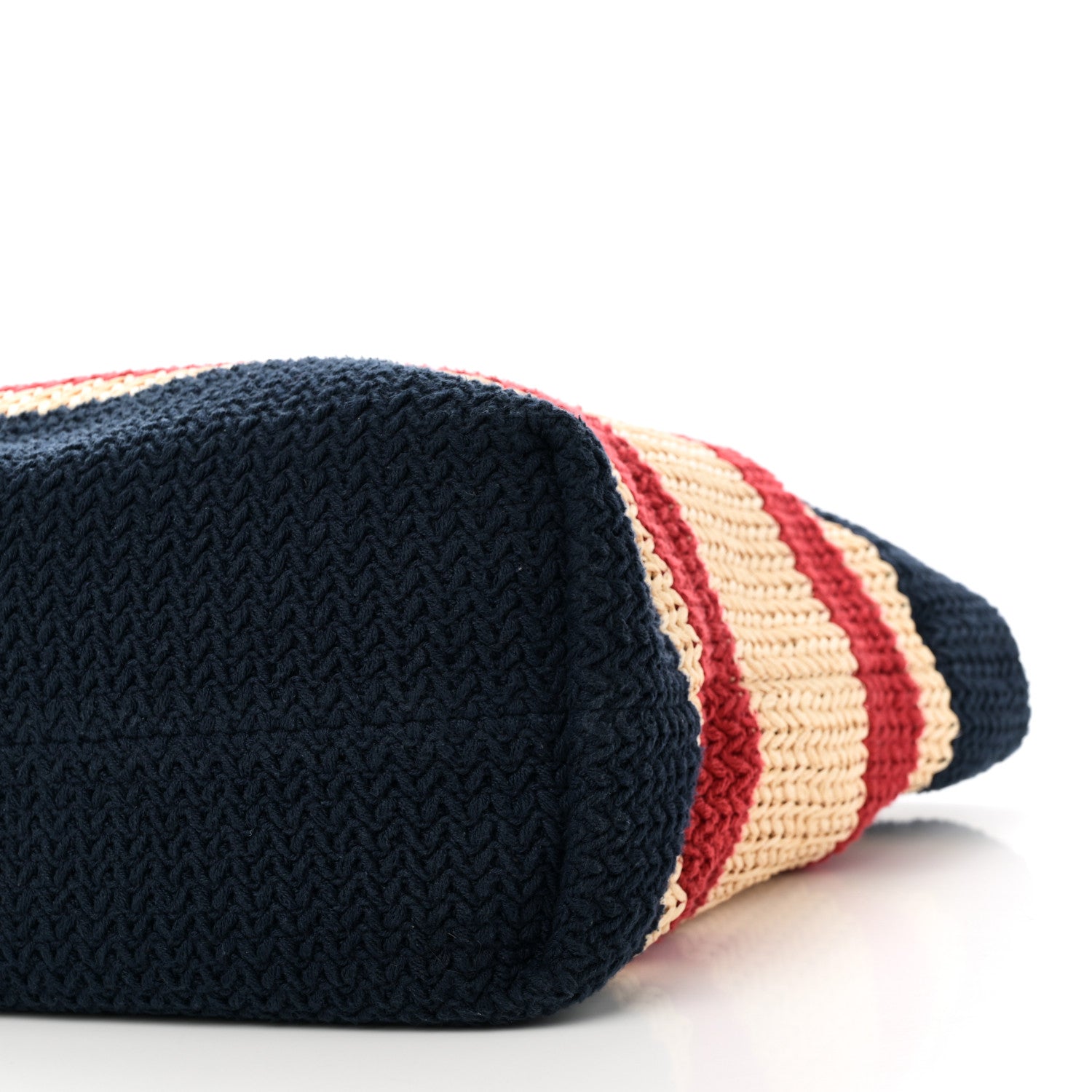 Miu Miu Raffia Effect Crochet Large Woven Tote Natural Blue 9 of 9