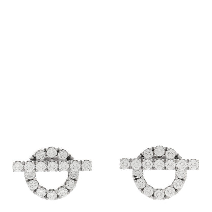 Hermes 18K White Gold Diamond Finesse Earrings 1 of 5