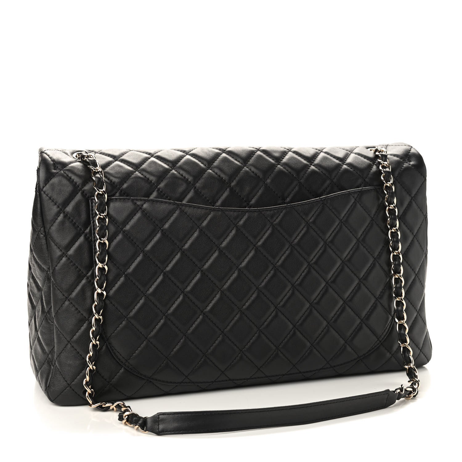 Chanel Calfskin Quilted XXL Travel Flap Bag Black 3 of 9