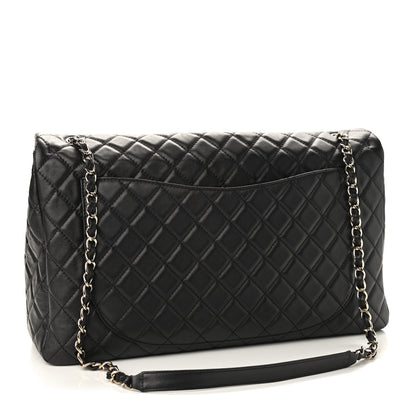 Chanel Calfskin Quilted XXL Travel Flap Bag Black 3 of 9