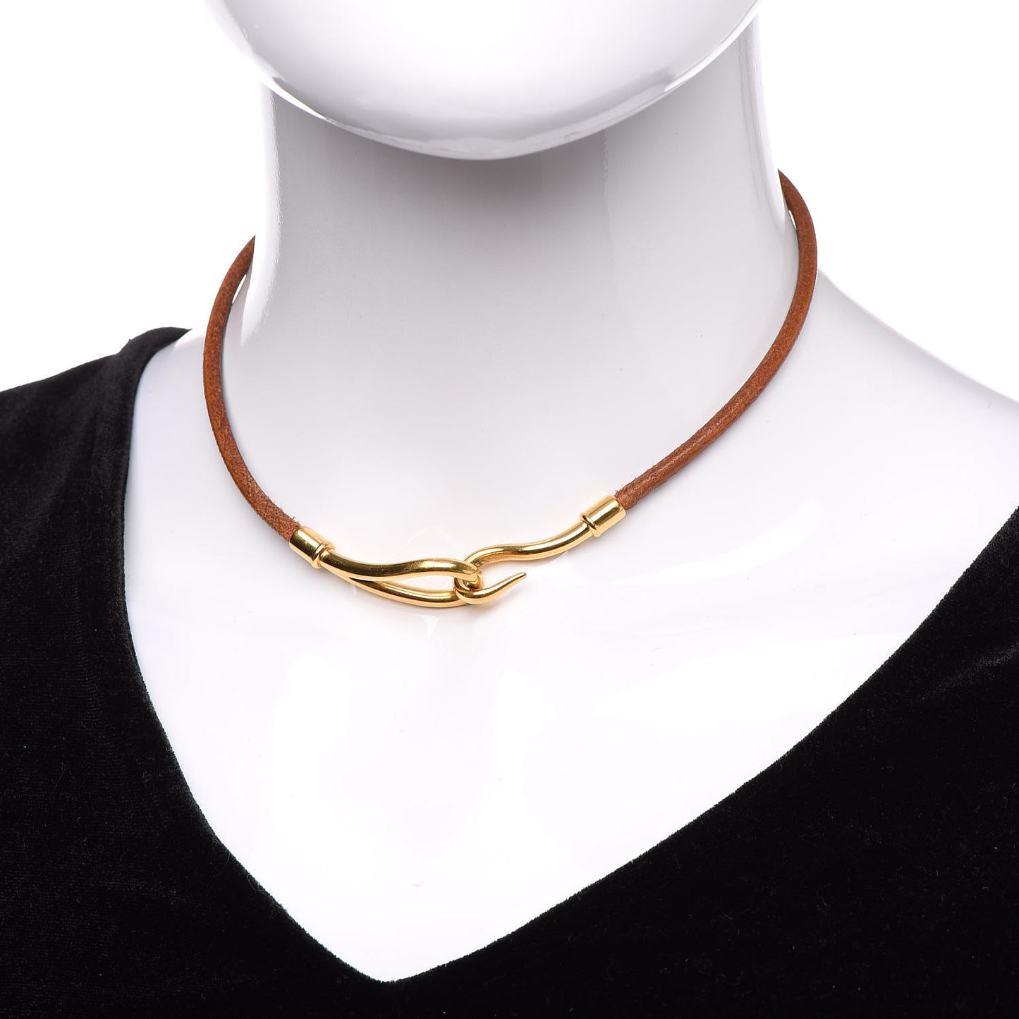 Natural Bridle Jumbo Hook Choker Necklace