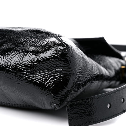 Fendi Vitello Naplak Large Convertible Baguette Black 8 of 12