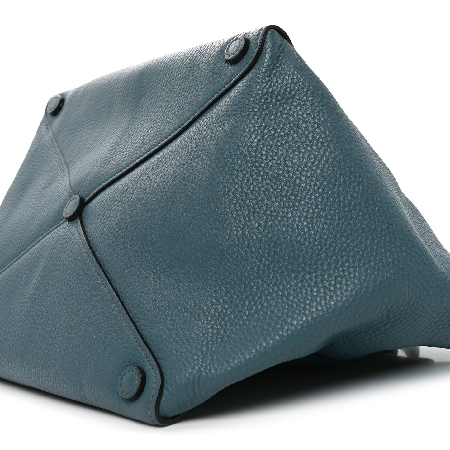 Vitello Daino Shopping Tote Marine