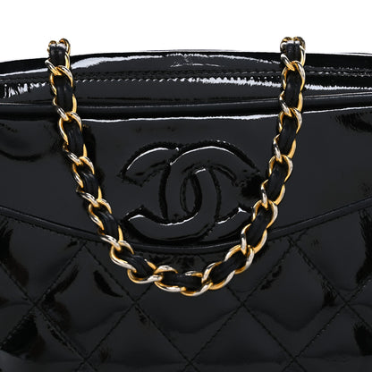 Chanel Patent Quilted Tassel Camera Case Black 7 of 9