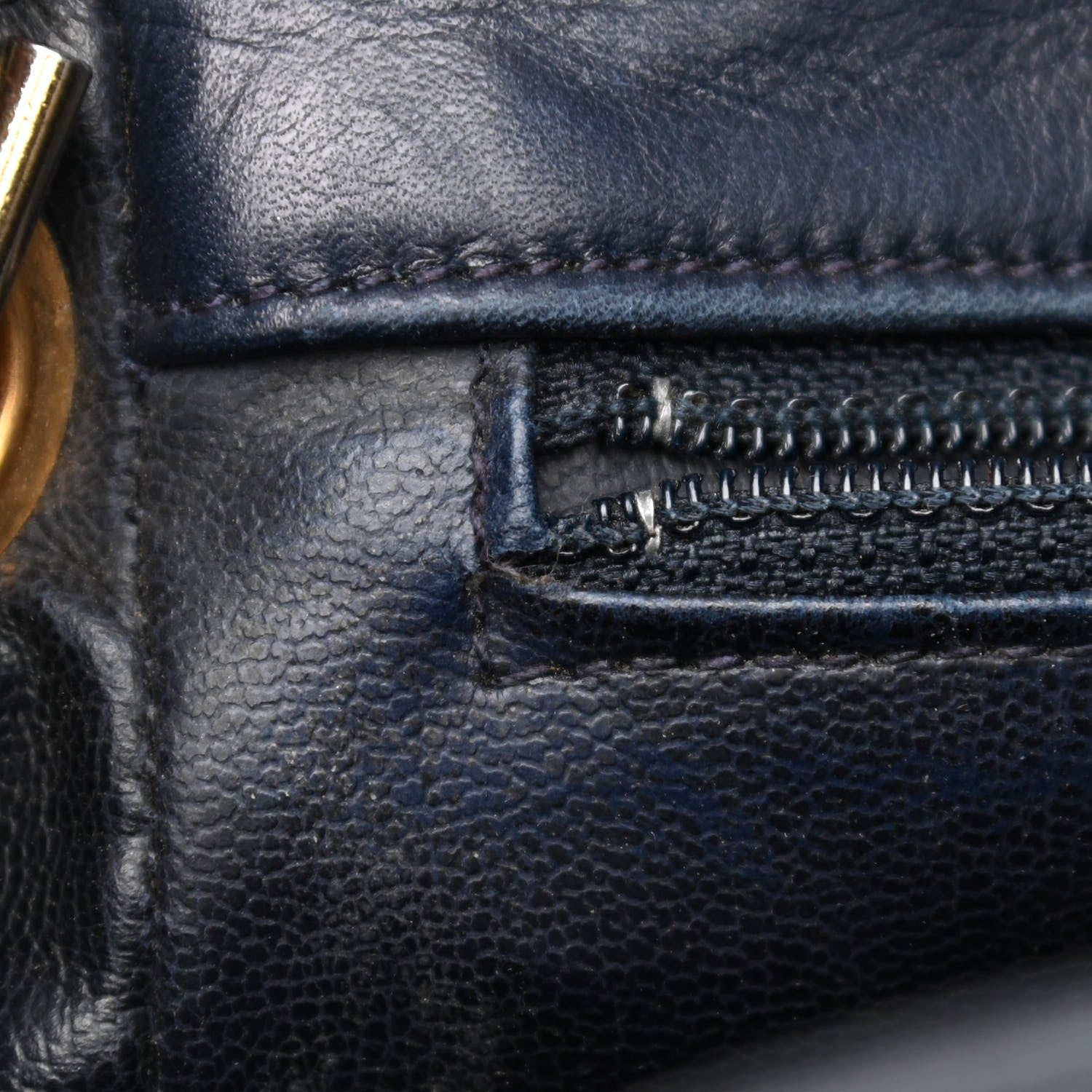 Chanel Lambskin Quilted Flap Crossbody Navy Blue 11 of 11