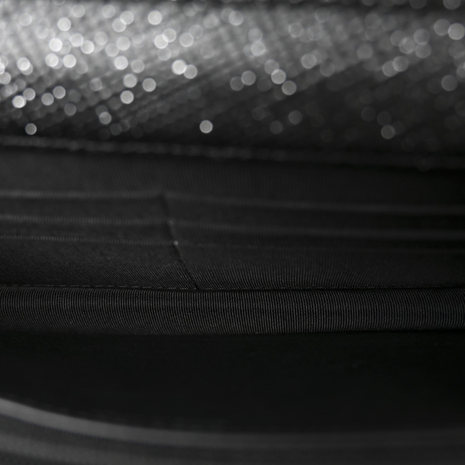 Chanel Glitter Calfskin Quilted Wallet on Chain WOC Black 5 of 12