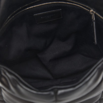 Saint Laurent Lambskin Quilted Medium Loulou Puffer Monogram Chain Satchel Black 5 of 9