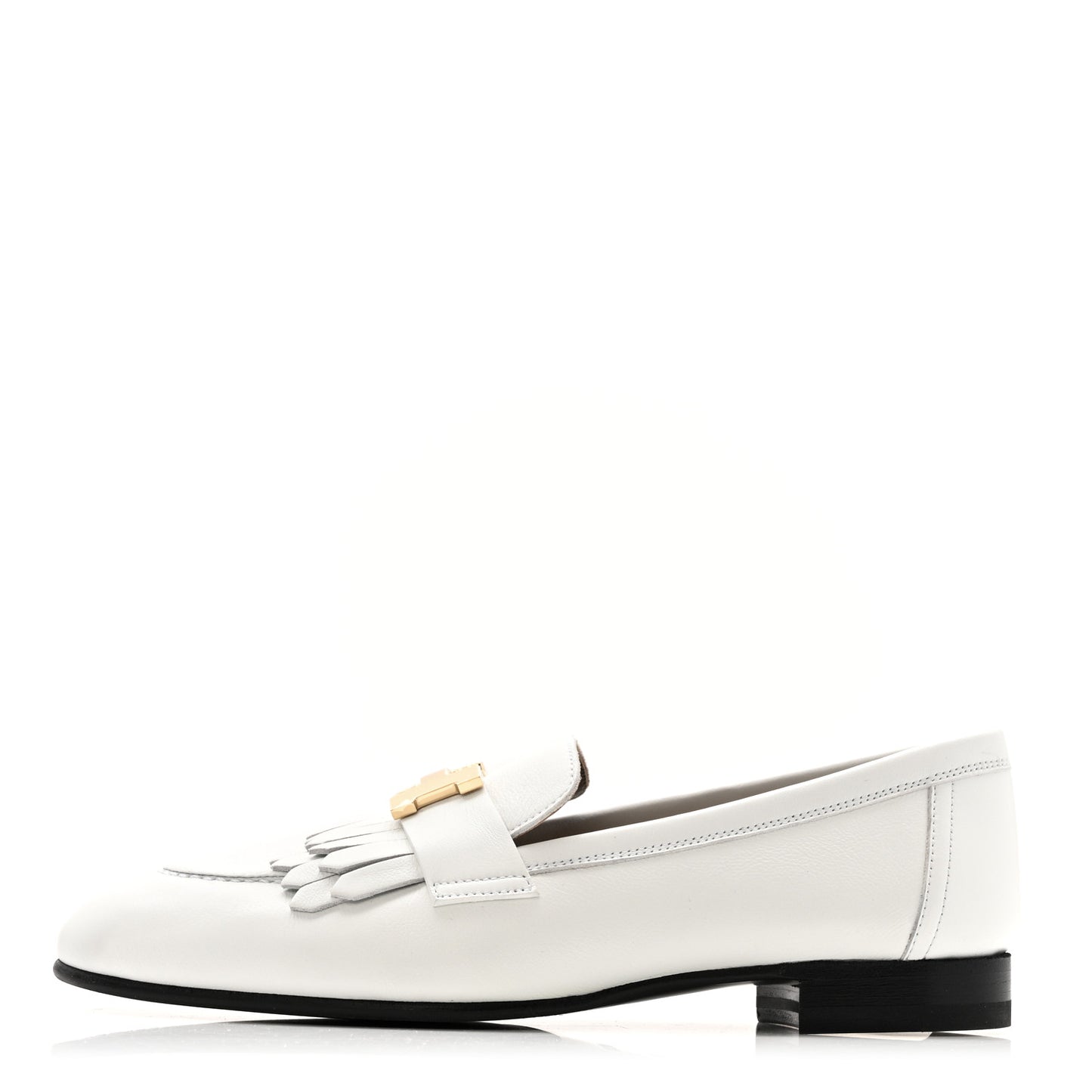 Calfskin Womens Royal Loafers 35 White