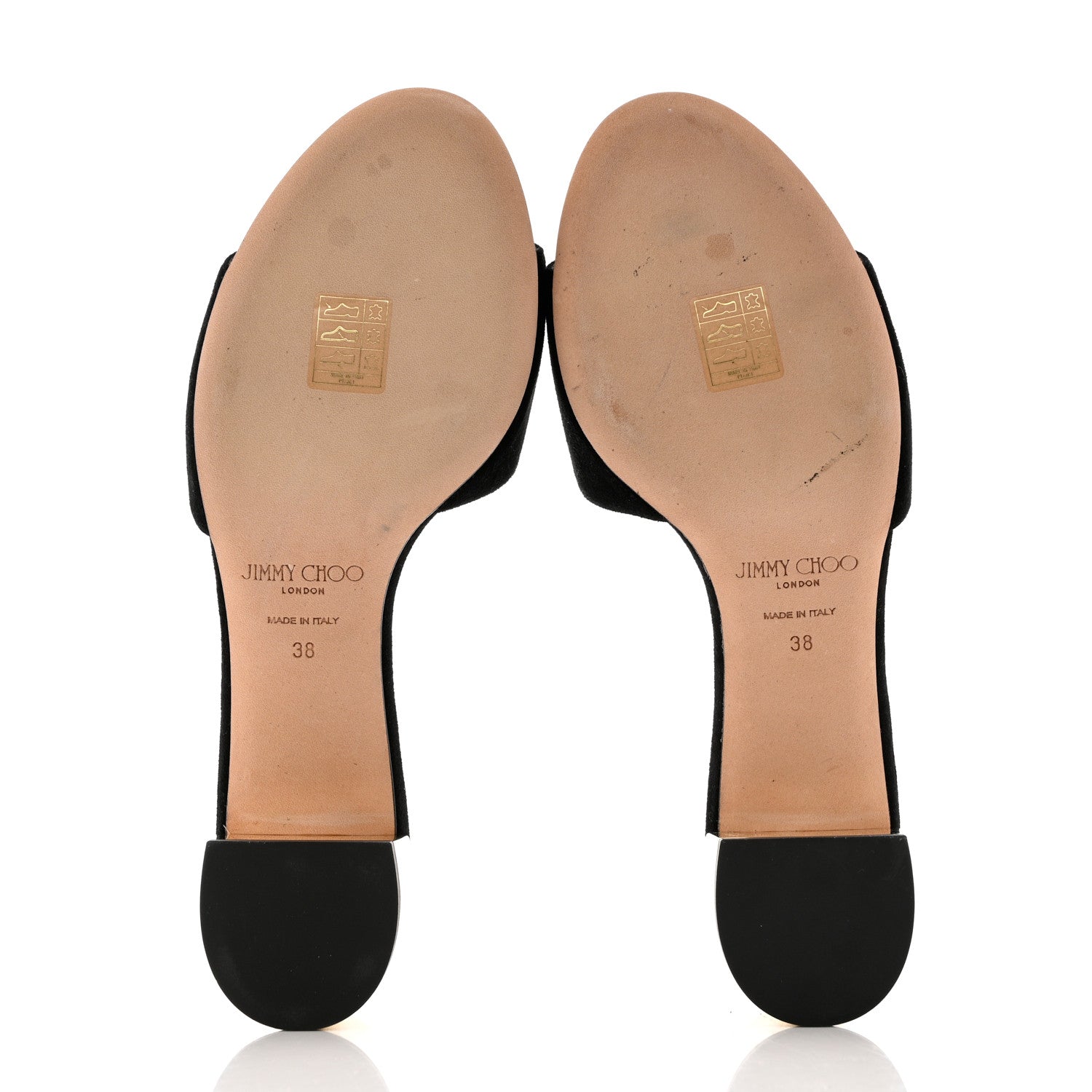 Jimmy Choo Suede Joni Slide Sandals 38 Black 5 of 9