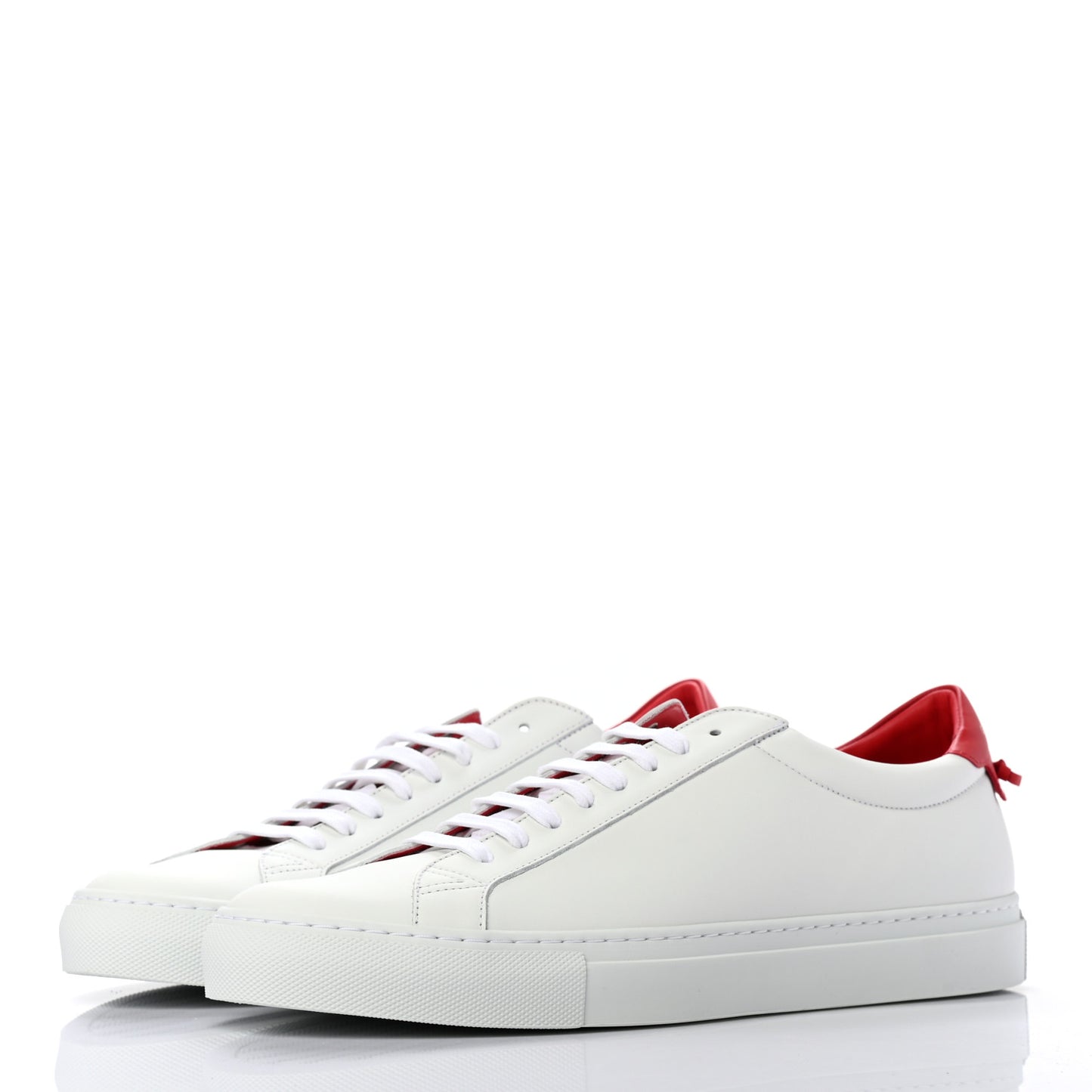 Calfskin Mens Urban Street Sneakers 43 White Red