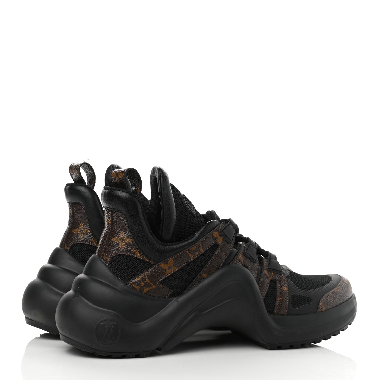 Louis Vuitton Calfskin Patent Monogram LV Archlight Sneakers 39 Black 4 of 9