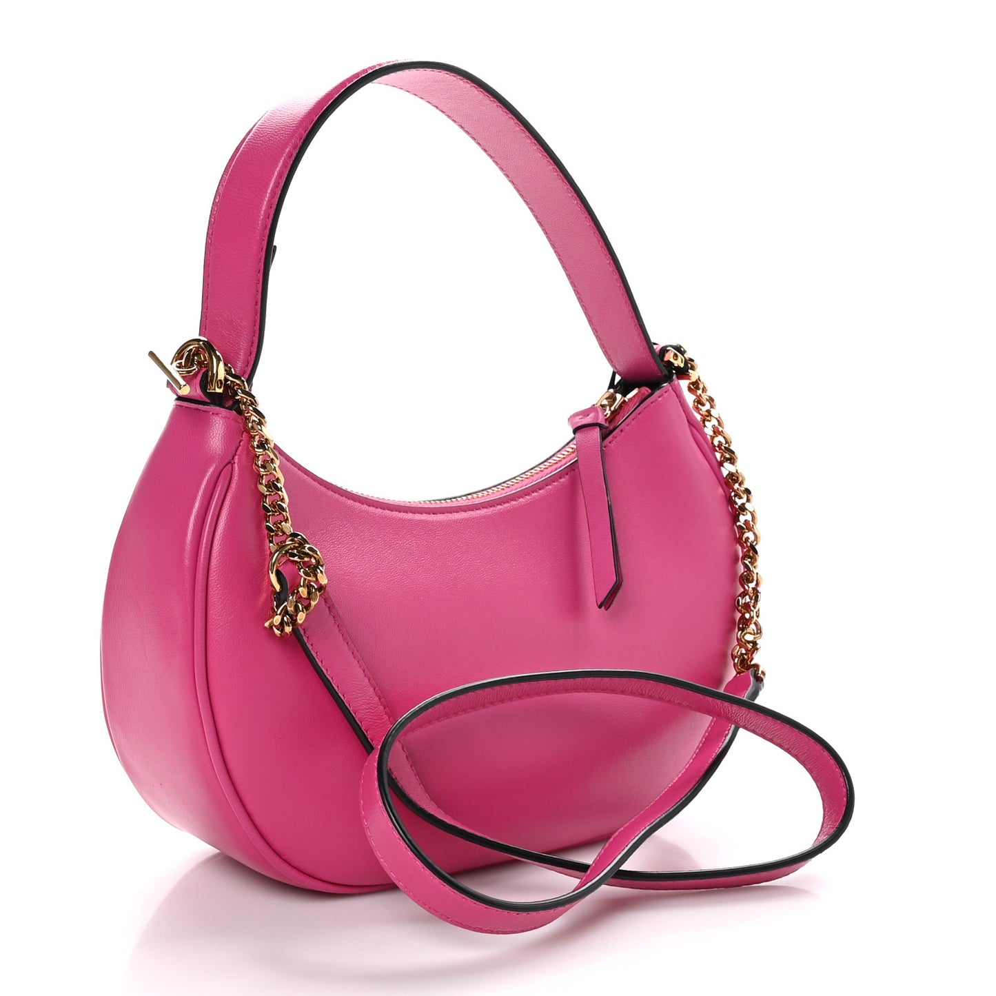 Nappa Quilted Medusa Shoulder Bag Fuchsia