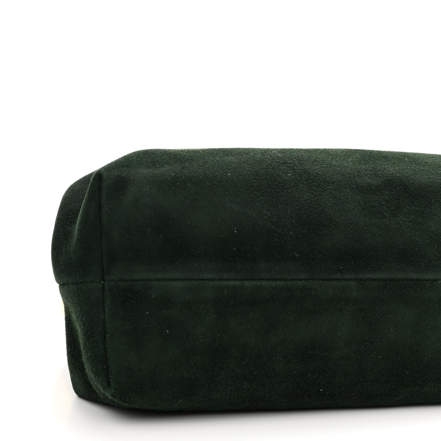 Mansur Gavriel Suede Volume Chain Clutch Dark Green 8 of 9